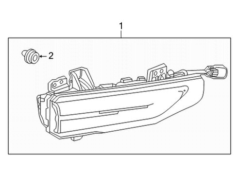 2023 Chevy Bolt EUV Lamp Assembly, Rear Comb Diagram for 42779963