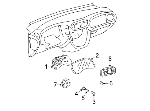 2008 Chevy Trailblazer A/C & Heater Control Units Diagram