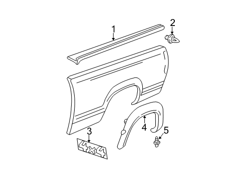 2004 GMC Sierra 3500 Exterior Trim - Pick Up Box Diagram 8 - Thumbnail