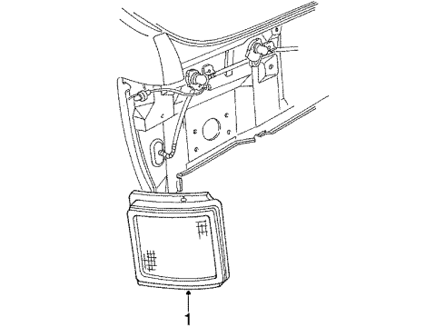 1987 Chevy Chevette Rear Lamps - Side Marker Lamps Diagram