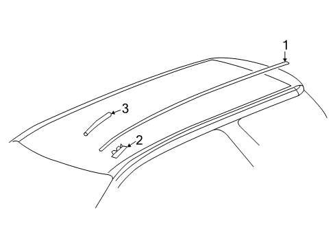 2009 Chevy Traverse Exterior Trim - Roof Diagram