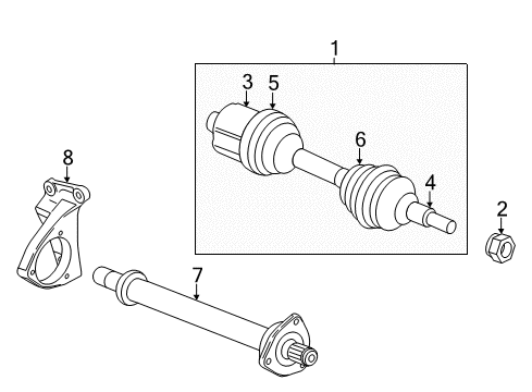 2014 Chevy Captiva Sport Boot Kit,Front Wheel Drive Shaft Cv Joint Diagram for 22674175