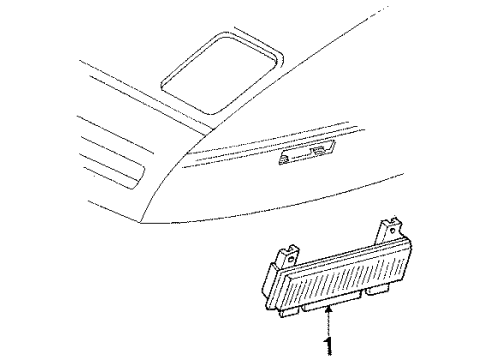 1985 Chevy Corvette Corner & Side Marker Lamps Diagram