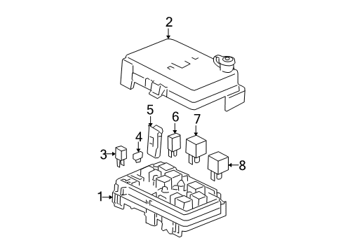 2007 Chevy Cobalt Block Assembly, Engine Wiring Harness Junction Diagram for 25825001