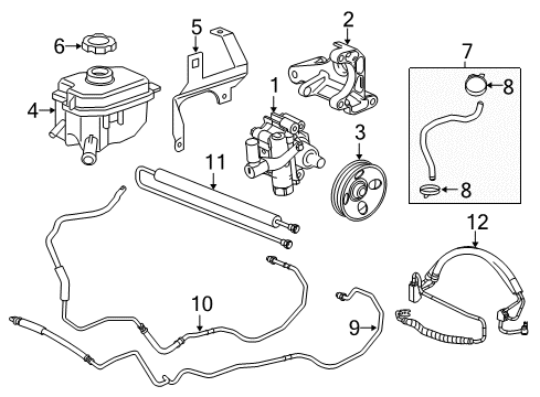 2015 Buick LaCrosse P/S Pump & Hoses, Steering Gear & Linkage Diagram 7 - Thumbnail