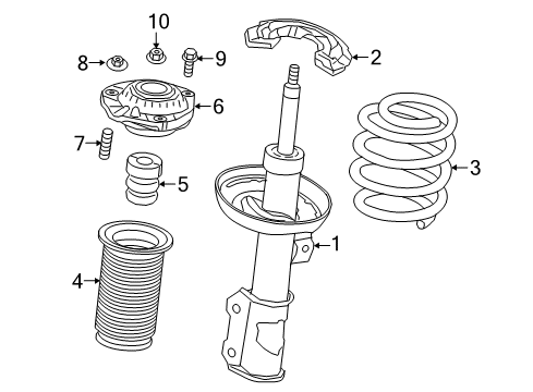 2018 Chevy Volt Struts & Components - Front Diagram