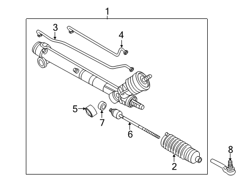 2007 Chevy Corvette P/S Pump & Hoses, Steering Gear & Linkage Diagram 2 - Thumbnail