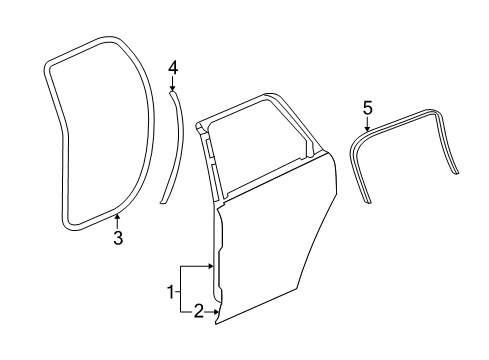 2008 Saturn Outlook Rear Door Diagram