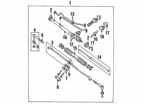 1994 Pontiac Sunbird P/S Pump & Hoses, Steering Gear & Linkage Diagram 2 - Thumbnail