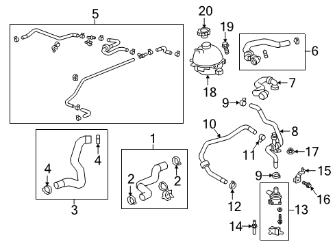 2020 GMC Terrain Bracket, Htr Inl Hose Diagram for 84773150