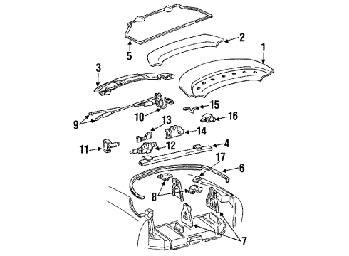 1990 Buick Reatta ACT ASM Diagram for 16601024