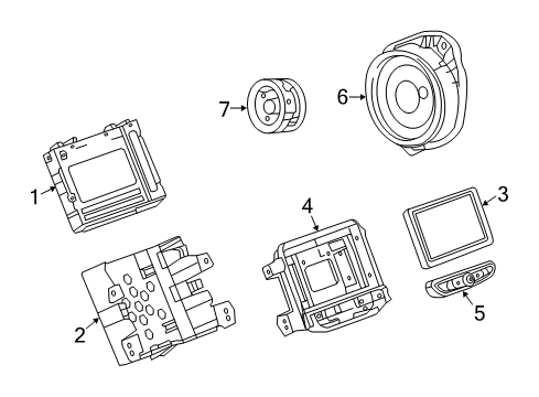 2021 Chevy Spark Speaker Assembly, Radio Windshield Side Garnish Molding Diagram for 95137706