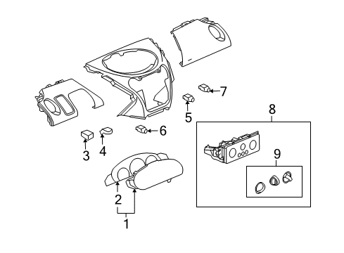 2007 Saturn Ion CONTROL ASM,HTR & A/C (W/R/WDO DEFG SW) Diagram for 19370214