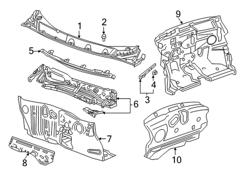 2023 Chevy Bolt EUV Insulator Assembly, Da Pnl Otr Diagram for 42761665