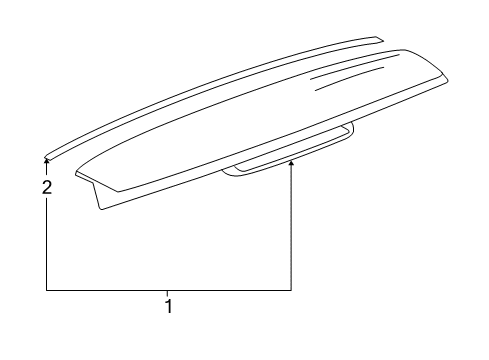 2008 Chevy Suburban 1500 Seal, End Gate Center Molding Diagram for 15270012