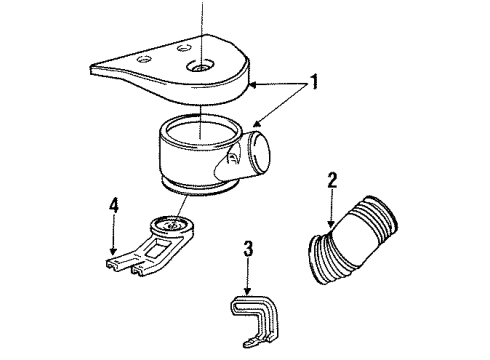 1992 Pontiac Sunbird Air Intake, Engine Parts Diagram 2 - Thumbnail