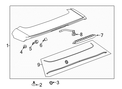 2020 GMC Terrain Rear Spoiler Diagram