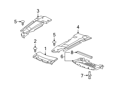 2009 Cadillac STS Shield Assembly, Front Compartment Side Sight Diagram for 15877072