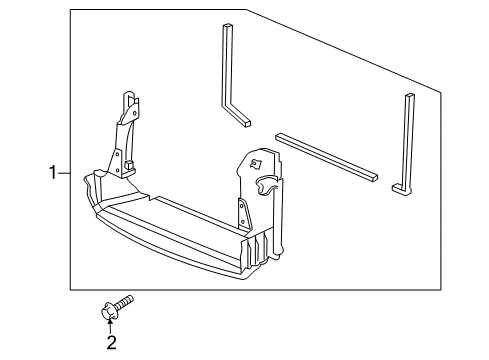 2009 Pontiac G8 Duct,Radiator Air Inlet Diagram for 92232878