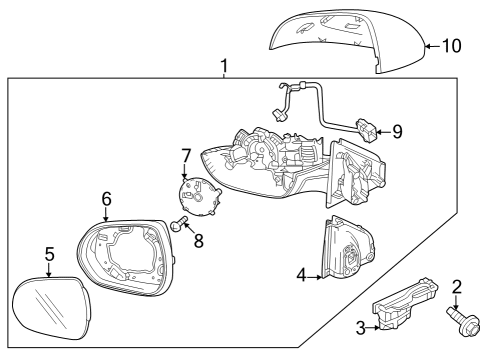 2024 Buick Encore GX Outside Mirrors Diagram