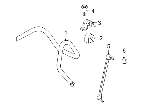 2012 GMC Terrain Stabilizer Bar & Components - Front Diagram