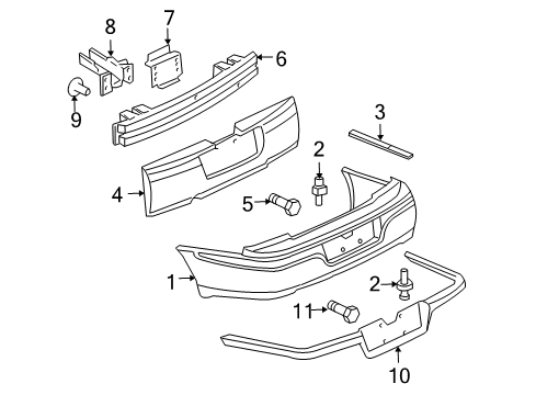 2003 Chevy Impala Rear Bumper Diagram