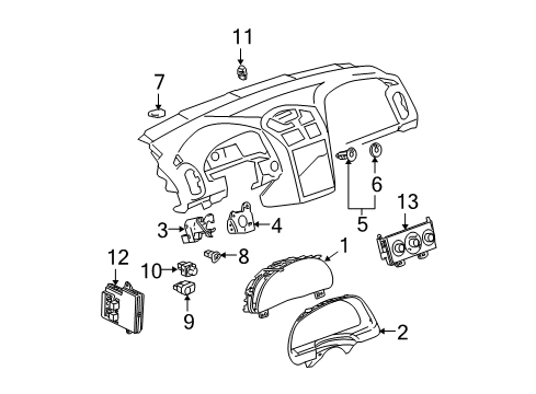 2006 Chevy Malibu A/C & Heater Control Units Diagram