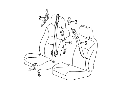 2005 Chevy Colorado Front Seat Belts Diagram 2 - Thumbnail