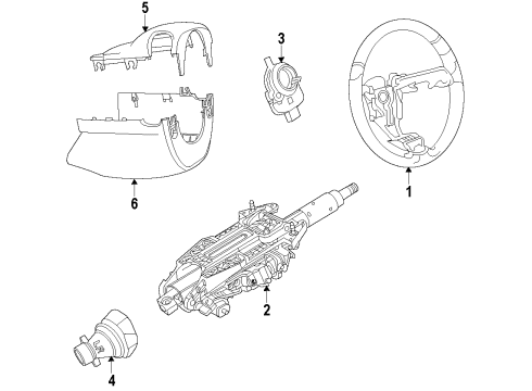 2016 Chevy SS Steering Column & Wheel, Steering Gear & Linkage Diagram 1 - Thumbnail