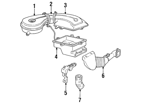 1989 Cadillac Fleetwood Air Inlet Diagram