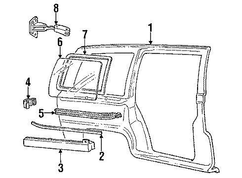 1996 Chevy Lumina APV Side Panel & Components Diagram 2 - Thumbnail