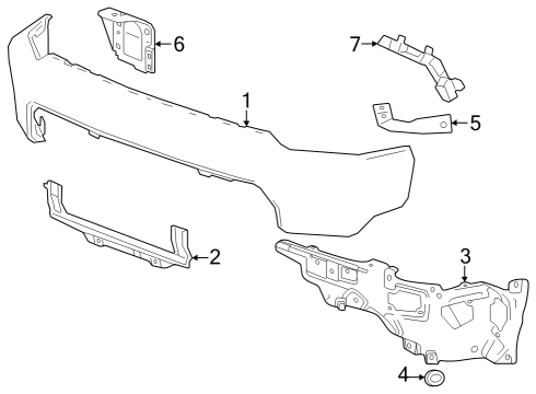 2024 Chevy Silverado 3500 HD Bumper & Components - Front Diagram 2 - Thumbnail