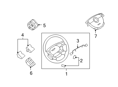 2010 Chevy Aveo Switch Asm,Headlamp Dimmer & Turn Signal Diagram for 96943034