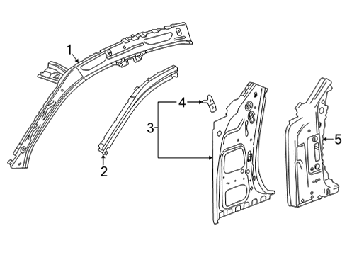 2020 Cadillac CT5 Hinge Pillar Diagram