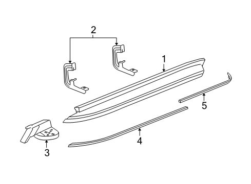 2011 Cadillac Escalade EXT Running Board Diagram 1 - Thumbnail