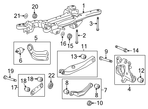 2015 Buick LaCrosse Rear Suspension, Control Arm Diagram 3 - Thumbnail