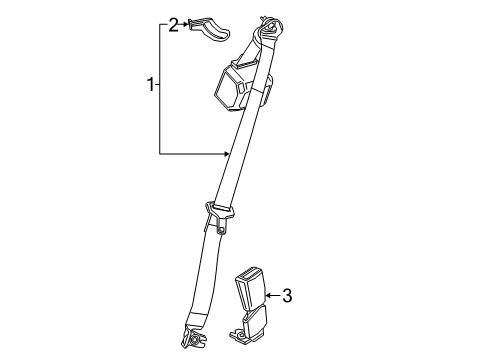 2022 Chevy Camaro Rear Seat Belts Diagram