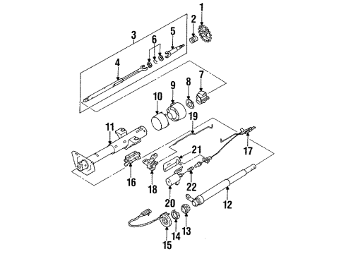 1995 Cadillac Fleetwood Jacket,Steering Column Diagram for 26034584