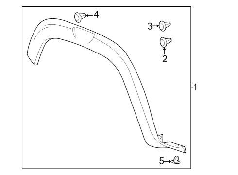 2023 Chevy Colorado Exterior Trim - Fender Diagram