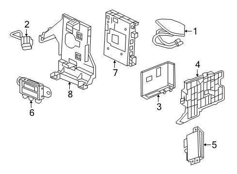 2017 GMC Acadia Module Assembly, Hmi Control Eccn=5A992 Diagram for 84251845