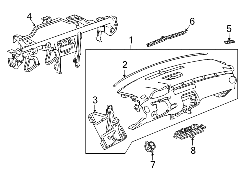 2011 Chevy Camaro Cluster & Switches, Instrument Panel Diagram 1 - Thumbnail