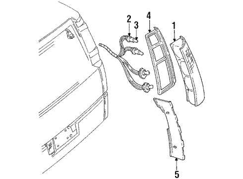 1995 Pontiac Trans Sport Tail Lamps Diagram