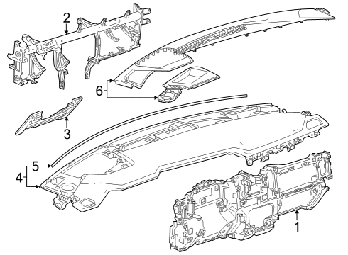 2024 GMC Sierra 3500 HD Cluster & Switches, Instrument Panel Diagram 4 - Thumbnail