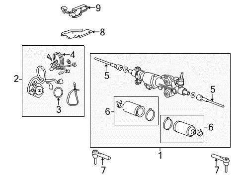 2012 GMC Sierra 1500 P/S Pump & Hoses, Steering Gear & Linkage Diagram 2 - Thumbnail