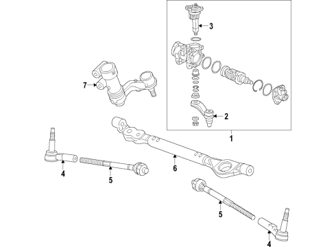 2016 Chevy Suburban 3500 HD Cooler Assembly, P/S Fluid Diagram for 23406255