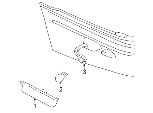 2002 Buick Park Avenue Lamp Assembly, Rear Side Marker Diagram for 5978359