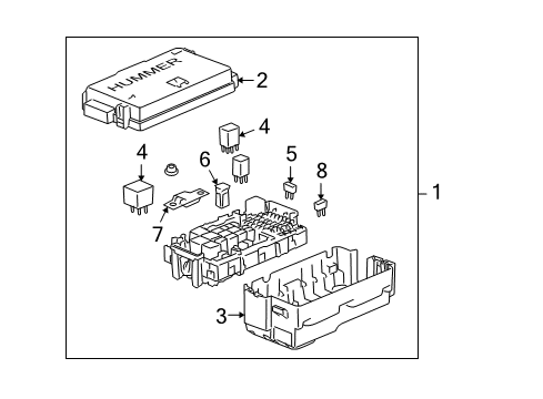 2010 Hummer H3T Fuse & Relay Diagram