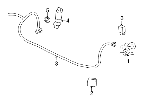 2002 Chevy Trailblazer EXT Washer Components Diagram