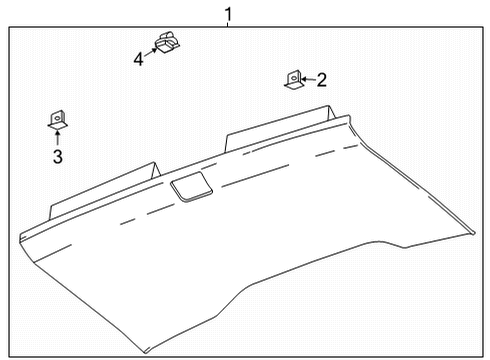 2021 Chevy Corvette Panel Assembly, Hdlng Rr Tr *Sky Cool Gra Diagram for 84703365