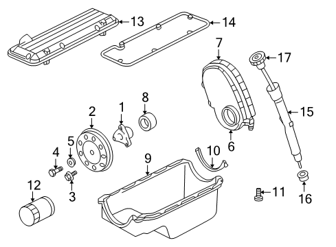 1998 GMC Sonoma Engine Parts & Mounts, Timing, Lubrication System Diagram 3 - Thumbnail